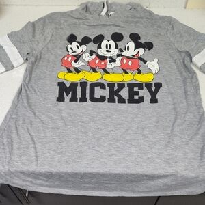 Disney Gray Hoodie with Mickey Mouse Trio